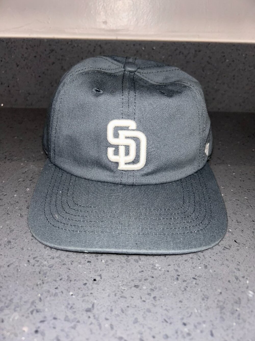 '47 Brand MLB San Diego Padres Grey & White Embroidered SD Logo Sz L Hat Cap